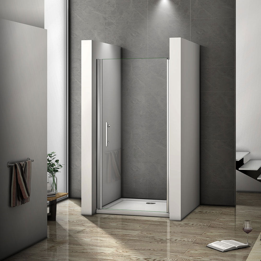 AICA Frameless Pivot Door stone Shower Tray 185cm