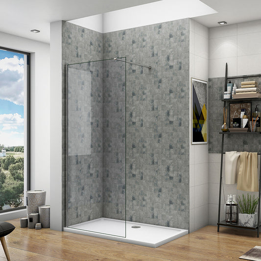 Wet Room Shower screen, 8 Nano Easy Clean Tempered Clear Glass,1850 1950 2000