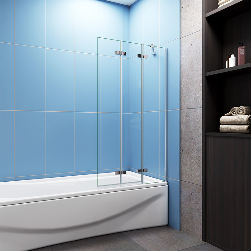 1000x1400mm 3 Fold Folding Pivot Hinge Bath Shower Screen