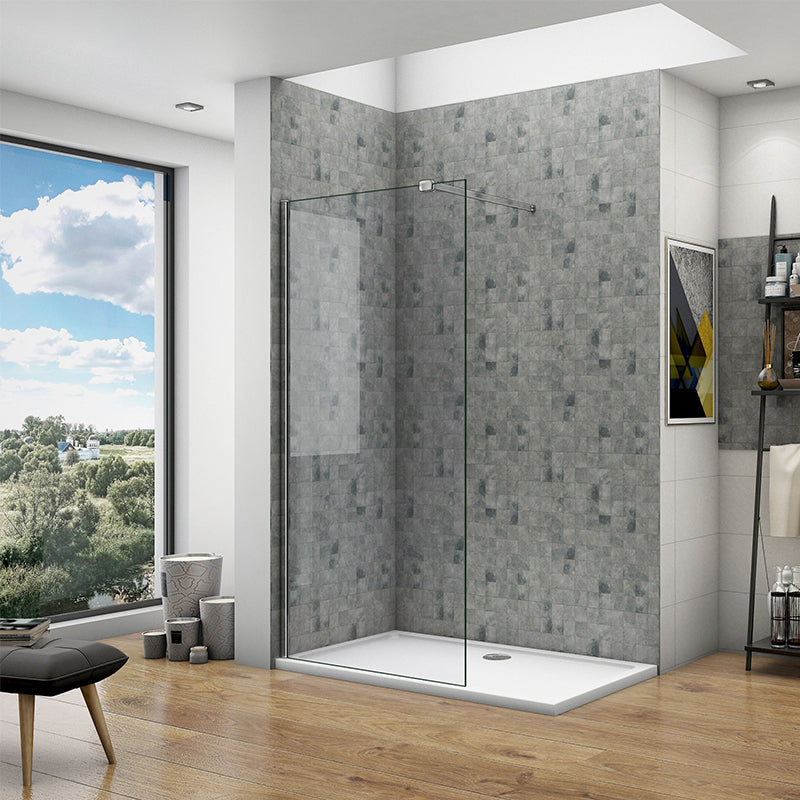 700-1400x1850 Walk-in Wet Room Shower screen, 8mm NANO Glass