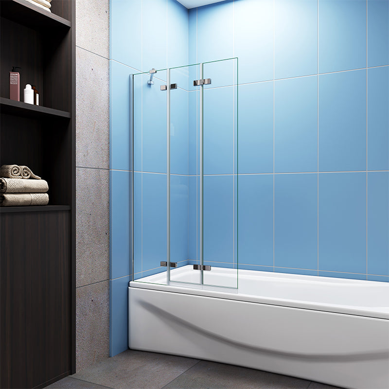 1000x1400mm 3 Fold Folding Pivot Hinge Bath Shower Screen