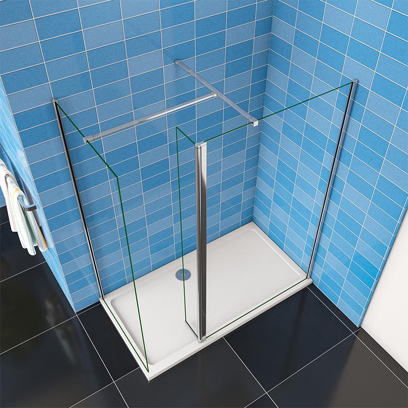 100 - 140cm Walk in 8mm shower screen EasyClean Glass