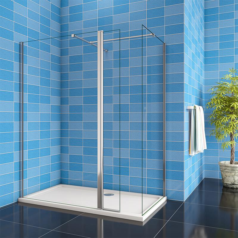 100 - 140cm Walk in 8mm shower screen EasyClean Glass