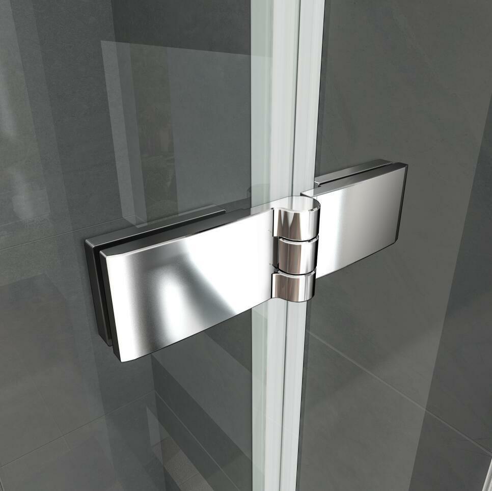Folding Bath Shower Screen 3 Fold 100x140CM Tempered Glass