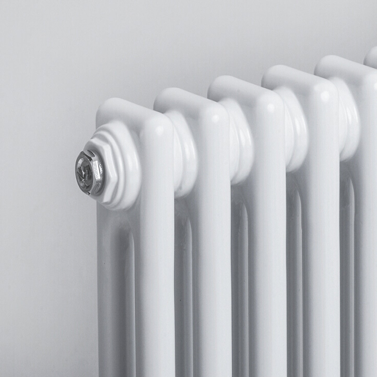 double column white traditional radiator detail