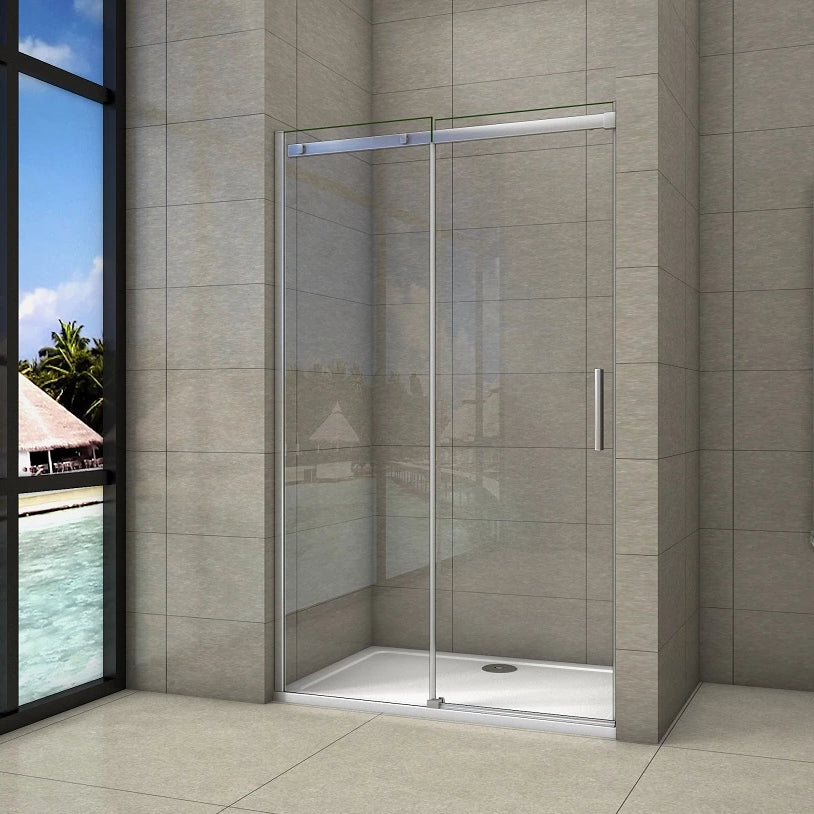 Sliding Shower Door Chrome 6mm Glas 195cm height