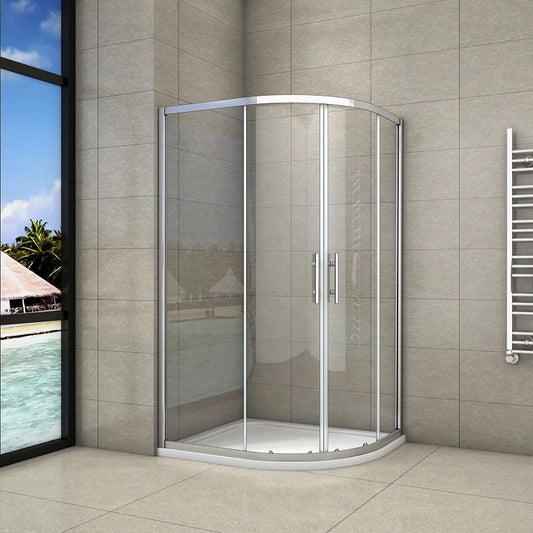 Chrome Quadrant shower, AICA shower enclosure, shower cubicle 1900