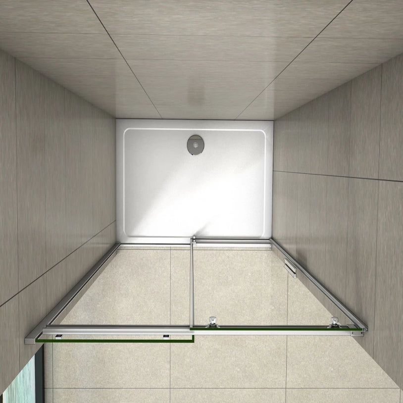 Sliding Shower Door Chrome 6mm Glas 195cm height