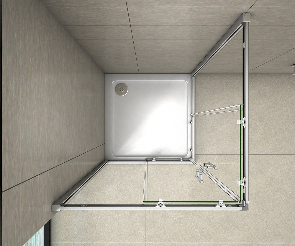 Corner Entry Shower Enclosure Cubicle Double Sliding Shower Door