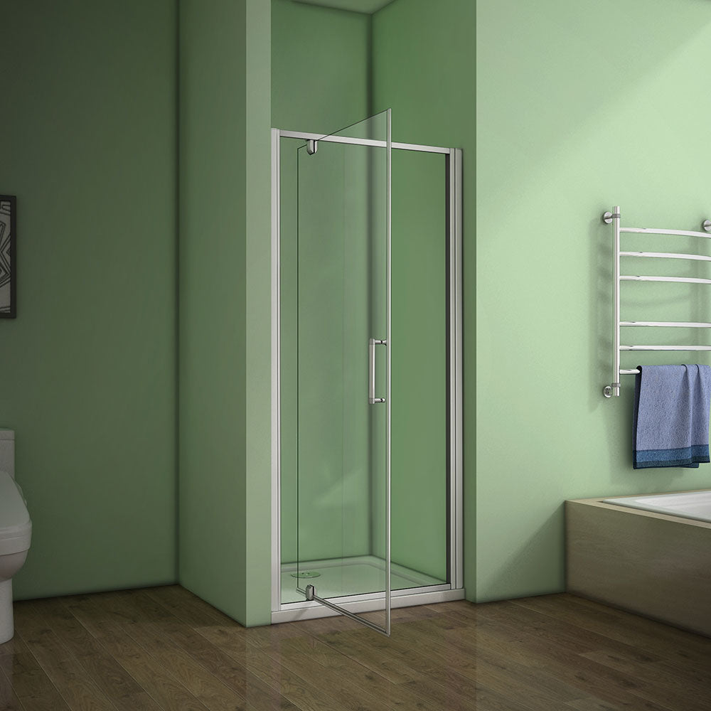 760mm Pivot shower door,Stock clearance,no side panel and tray