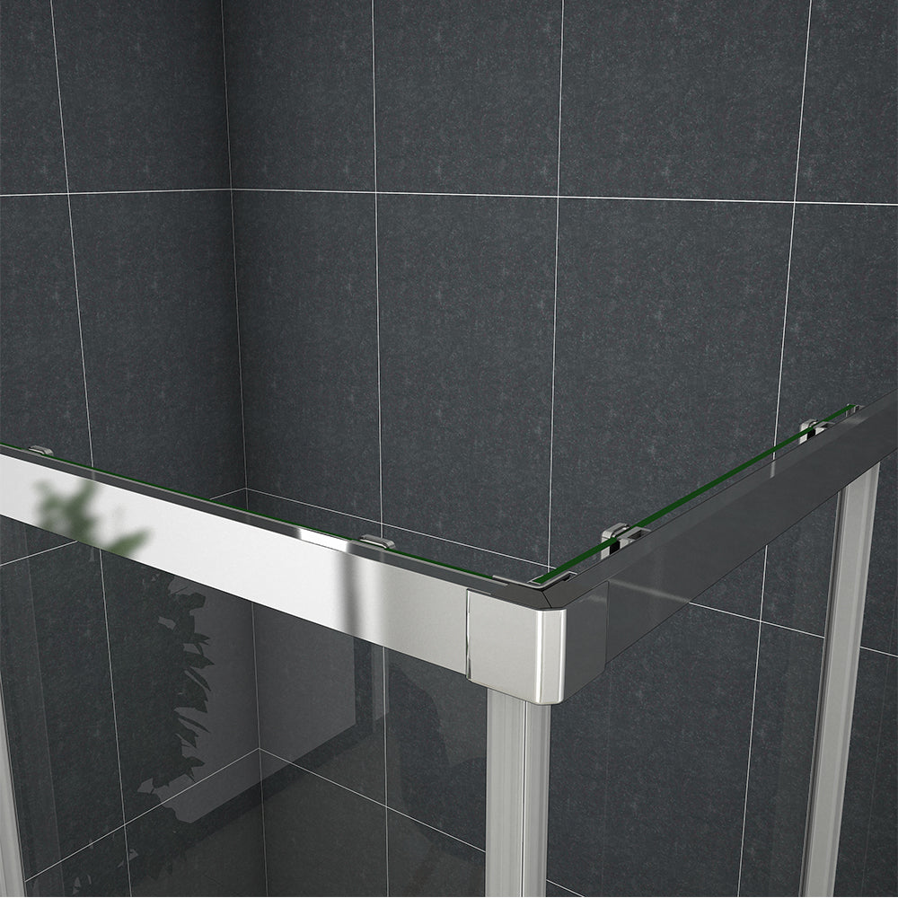 Corner entry sliding 185cm shower cubicle Tray