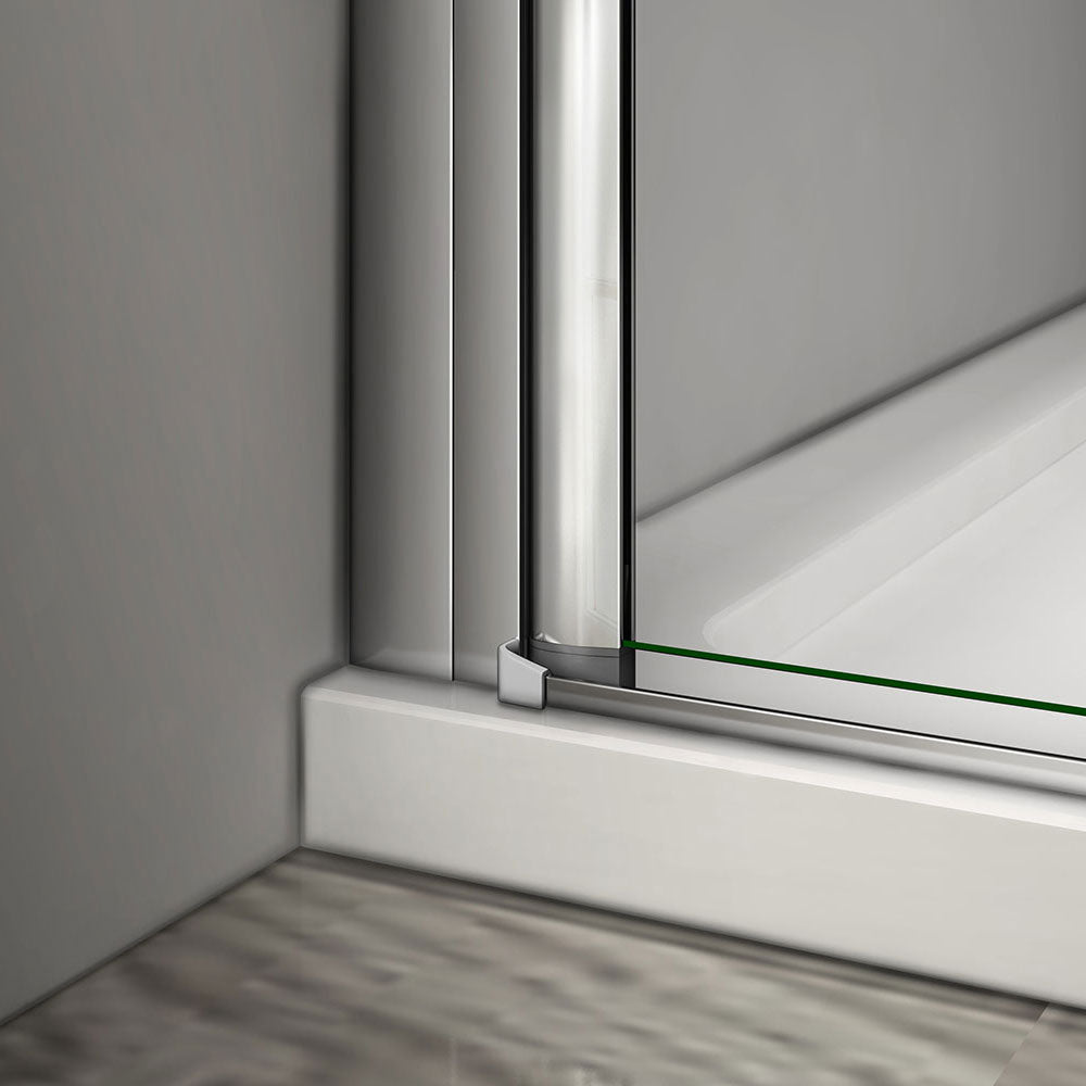 Pivot Frameless Shower Enclosure Door side panel Tray