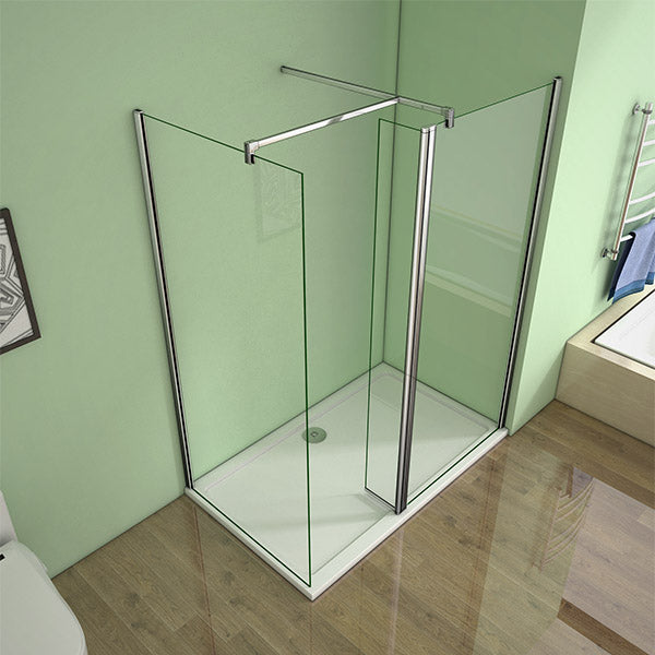 Walk in Easy Clean Glass Shower Screen 195cm