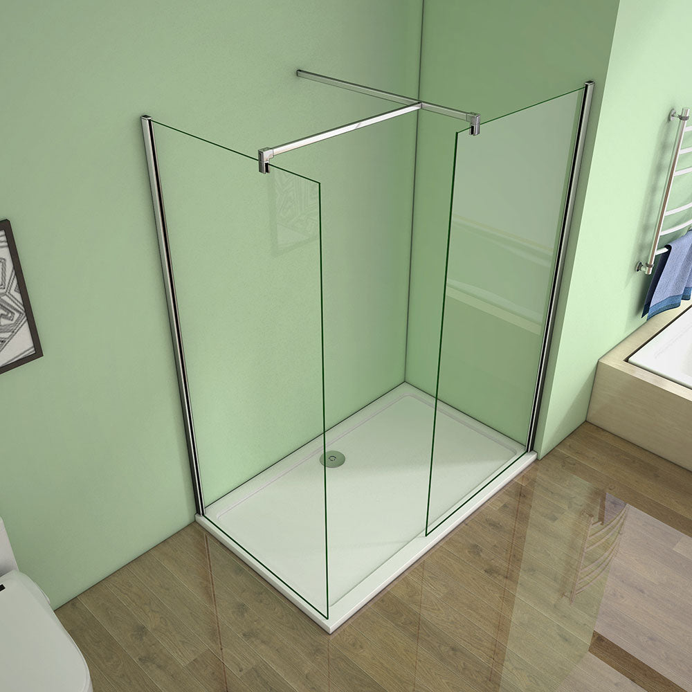 Walk in Shower Screen Panel NANO 8mm thick 195cm H