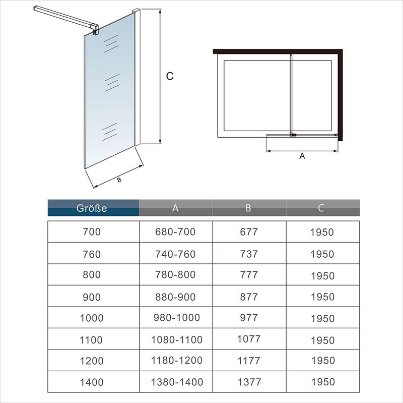 AICA shower enclosure shower door
