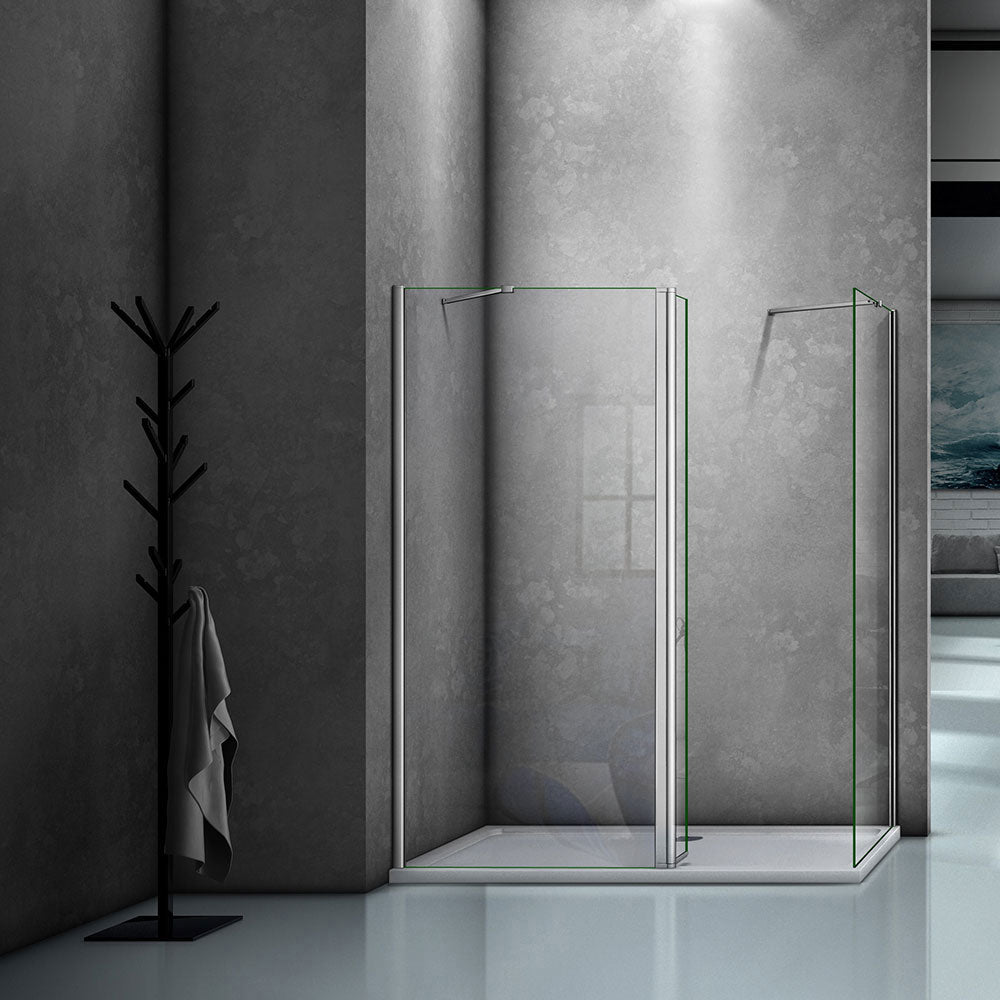 Walk in Easy Clean Glass Shower Screen 195cm