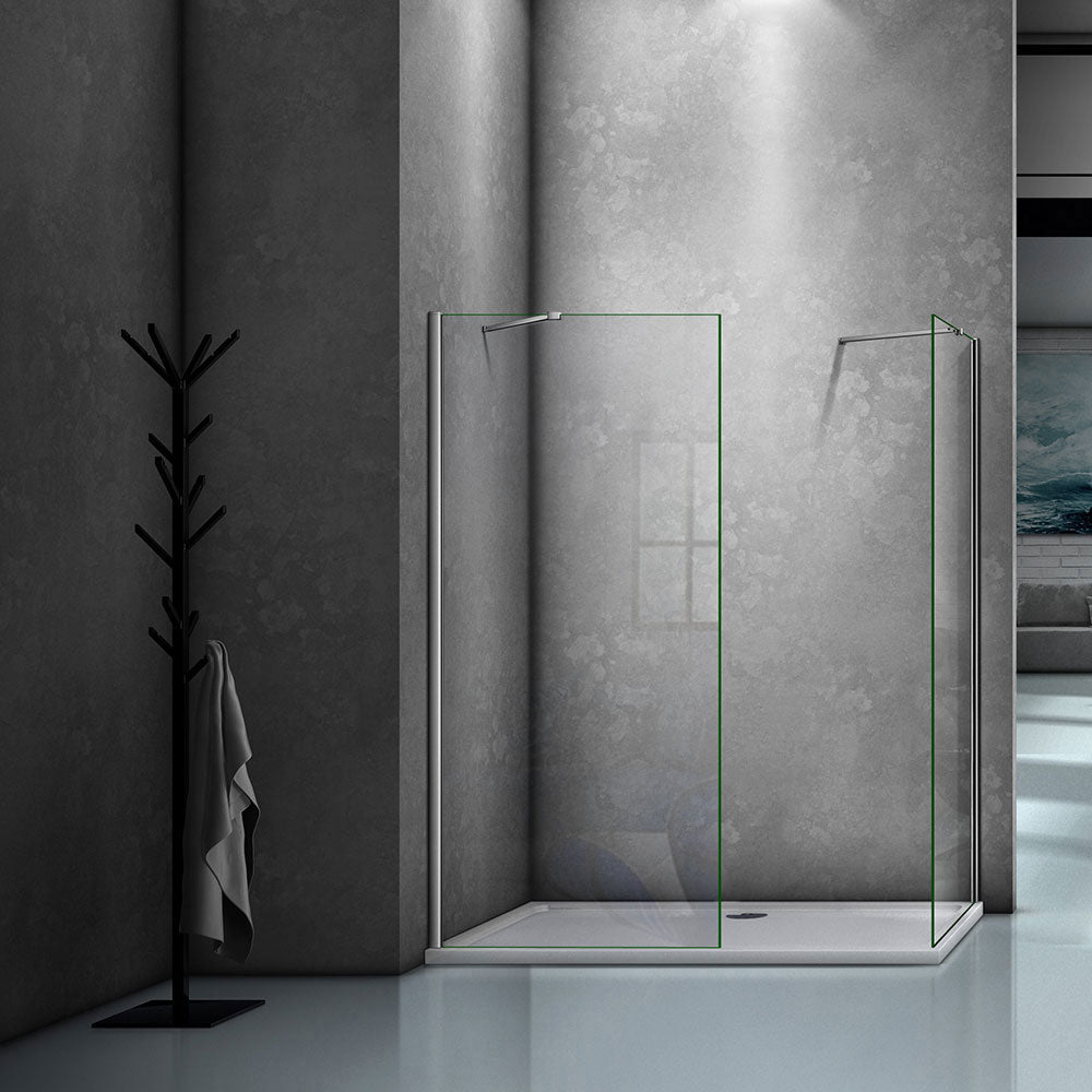 Walk in Easy Clean Glass Shower Screen 195cm