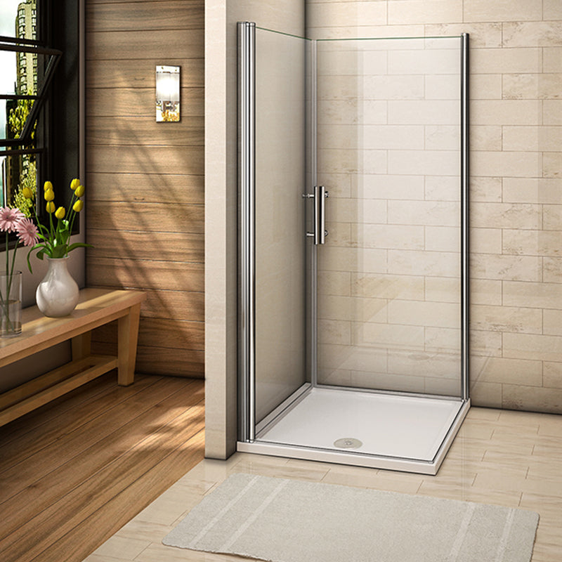 Frameless double door Corner Entry Enclosures shower tray