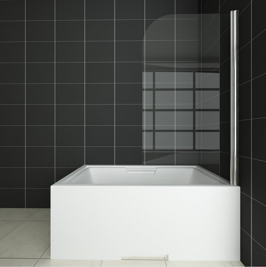 80X150cm Pivot Shower Bath Screen Easy Clean Glass