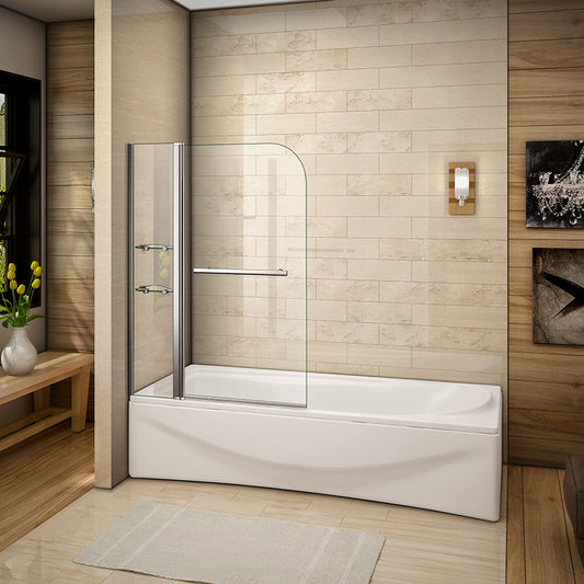 1000X1500 Chrome Pivot Shower, Bath Screen EASY CLEAN,glass shelves