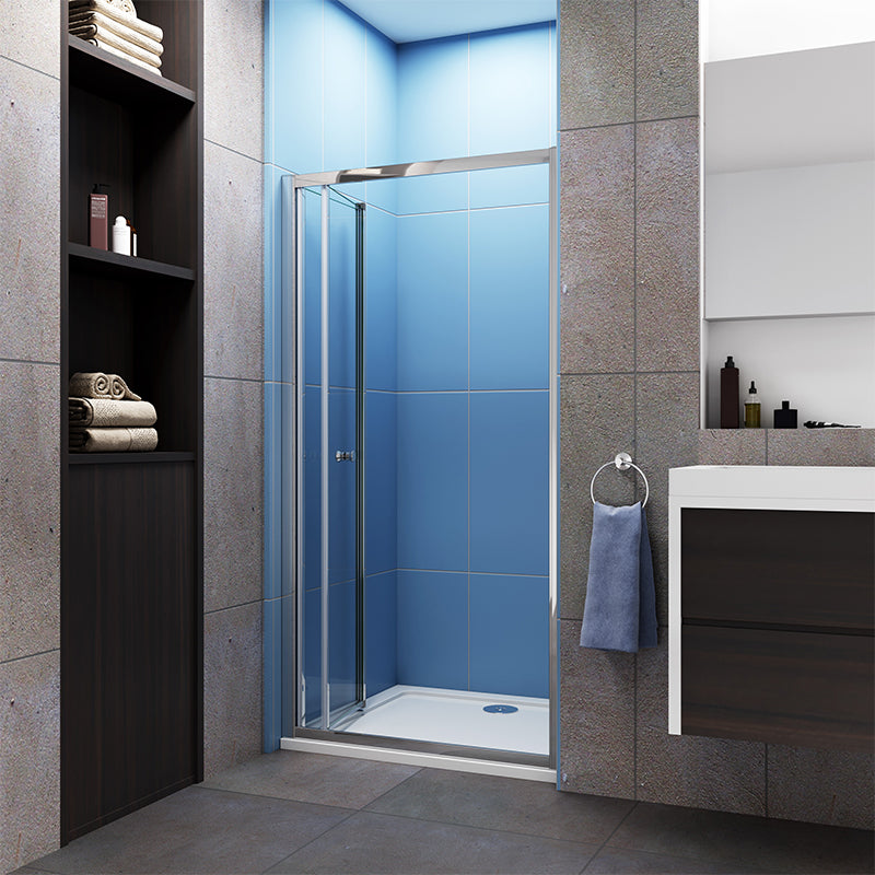 AICA Bi fold Shower Door Shower Stone tray Optional 700-100x190cm