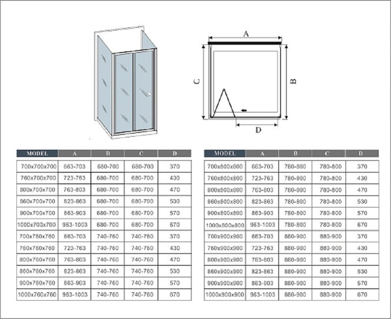 AICA shower enclosure shower door
