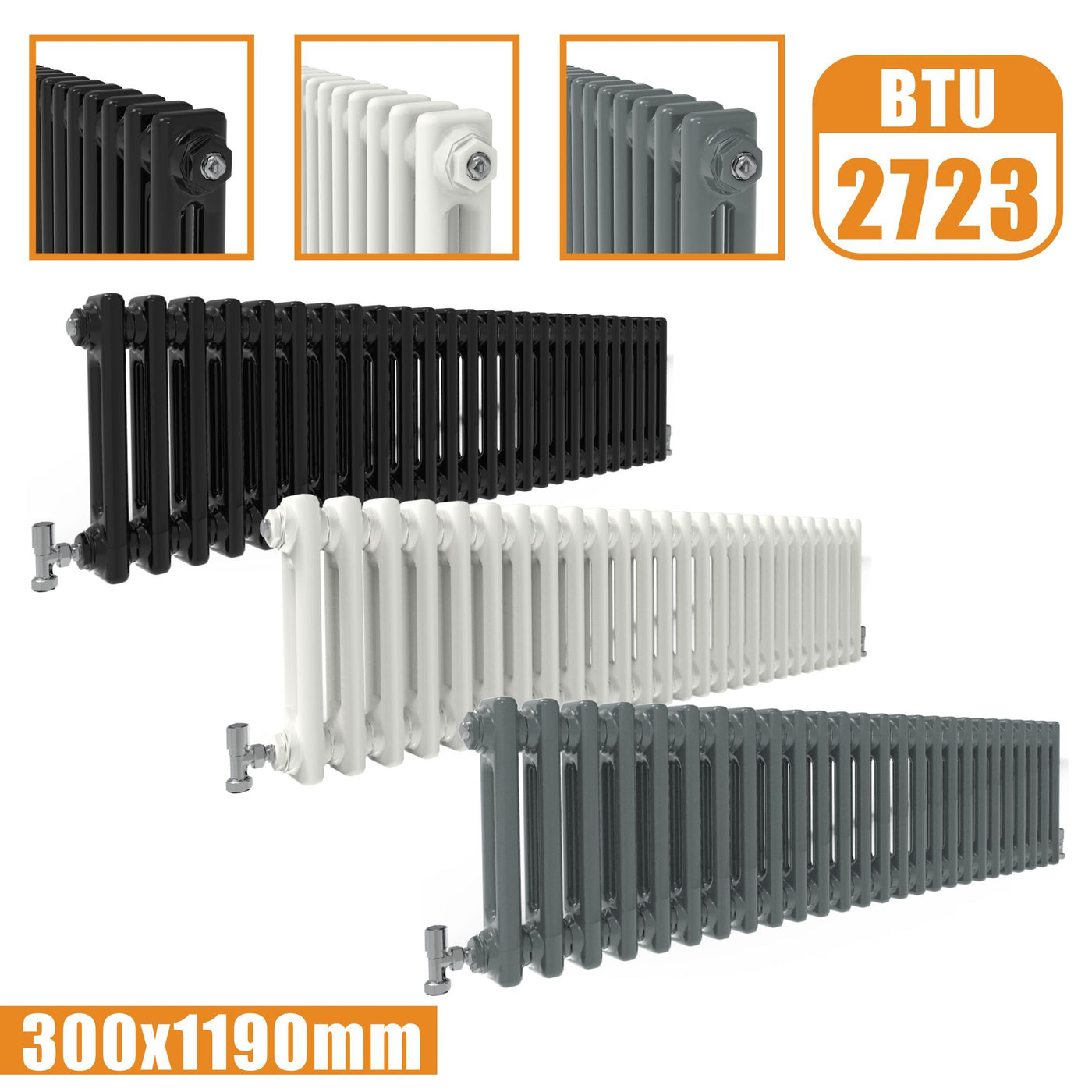 2nd Hand Column Radiator Shop For Aica Cast Iron Style Horizontal Traditional 2&3 Columns ...