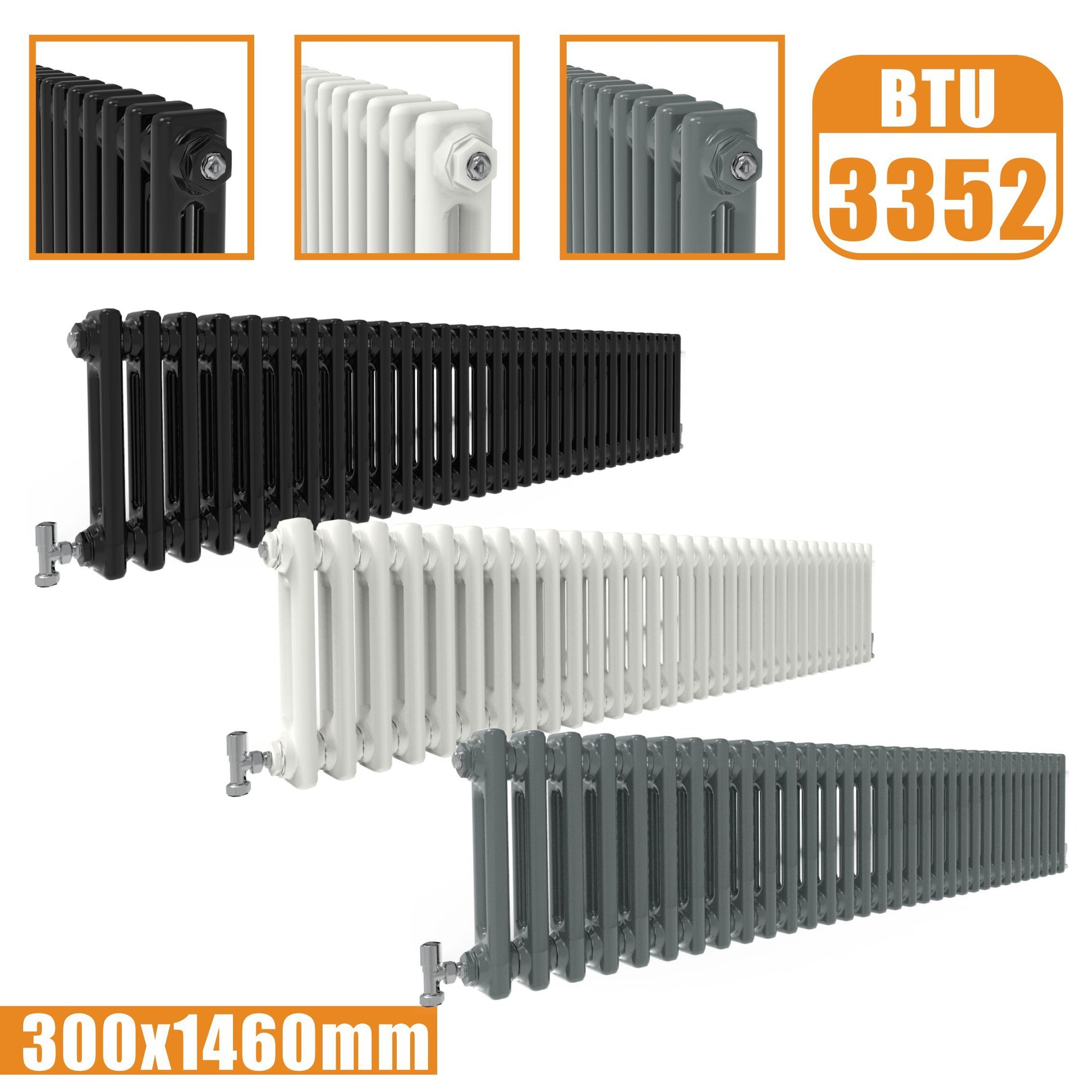 Shop For Aica Cast Iron Style Horizontal Traditional 2&3 Columns Radiator