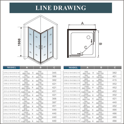 AICA shower enclosure shower door