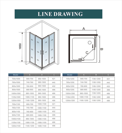 AICA shower enclosure shower door