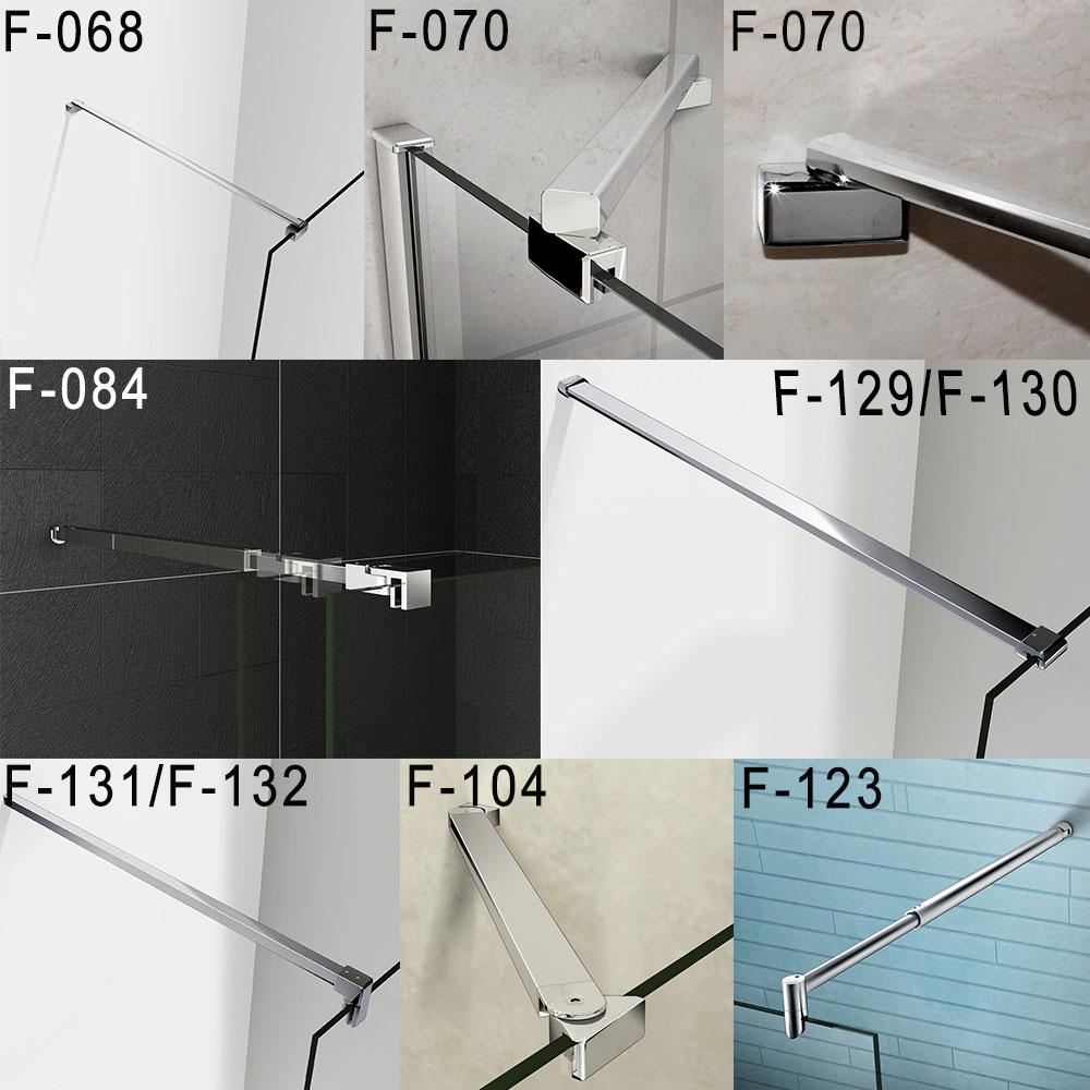 Support bar for wet room screen walk in shower enclosure — Aica ...