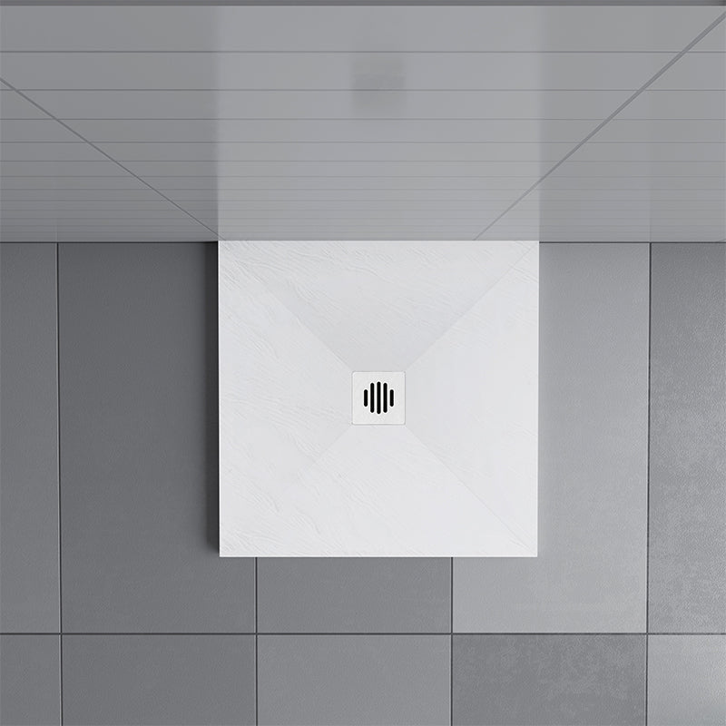 Square Slate Effect White Stone Tray, 800,900 Bathroom Shower base