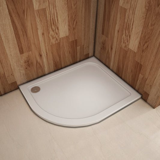 Offset Quadrant,Shower Stone Tray, Left