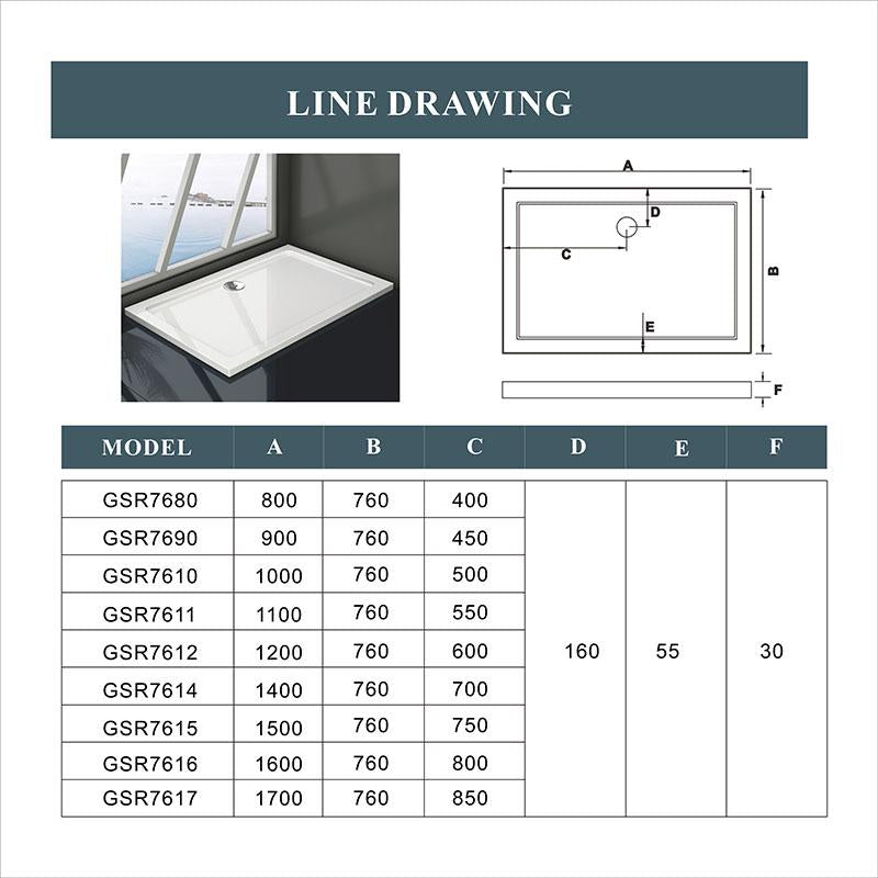 Frameless Pivot Shower Door Hinge Stone Tray