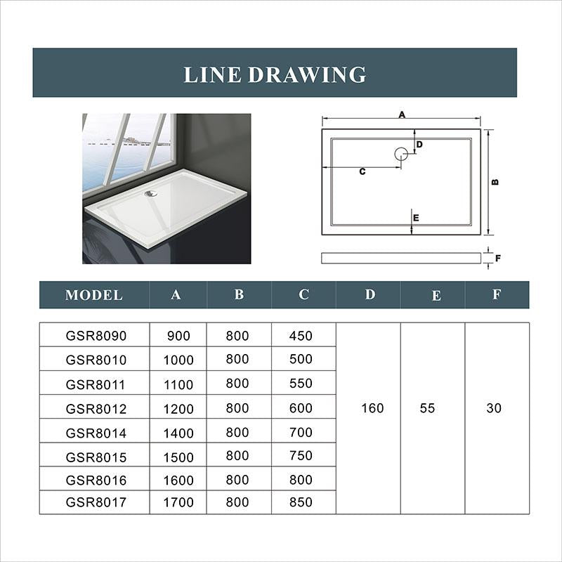 Frameless double door Corner Entry Enclosures shower tray