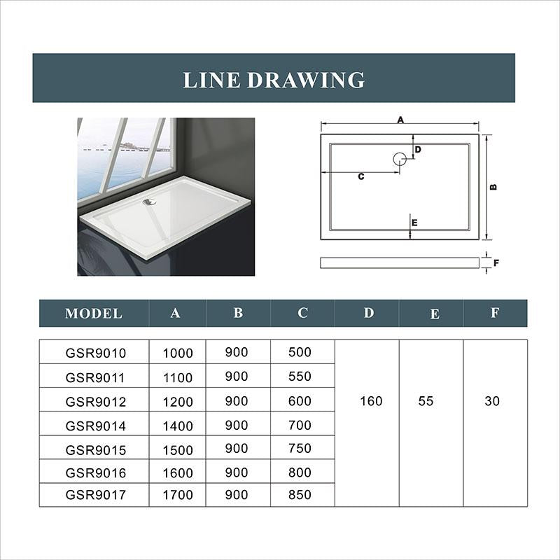 Frameless Pivot Shower Door Hinge Stone Tray