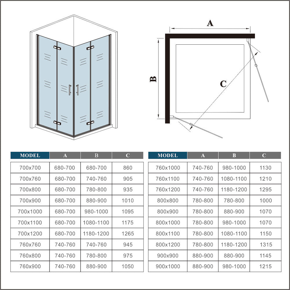 AICA shower enclosure shower door