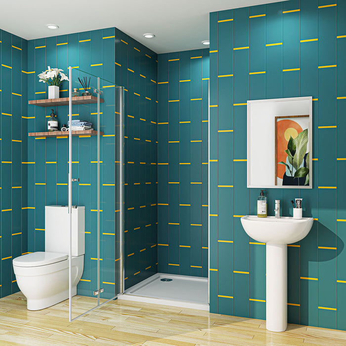 AICA-bathrooms-Frameless-bi fold-Shower-Hinge-Enclosure-2