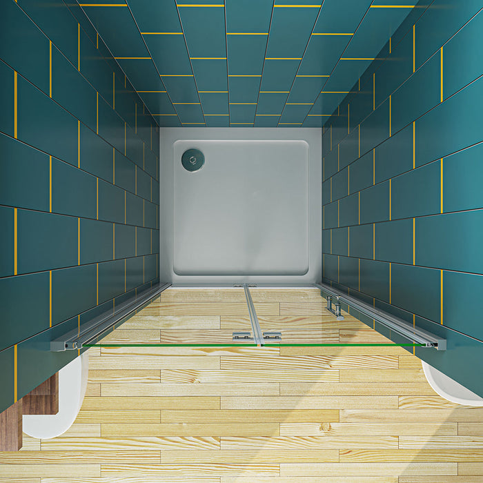 AICA-bathrooms-Frameless-bifold-Shower-Enclosure-Glass-Door-4