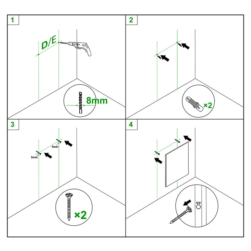 Rectangle Bathroom LED Mirror Touch Switch Sensor Dot Light