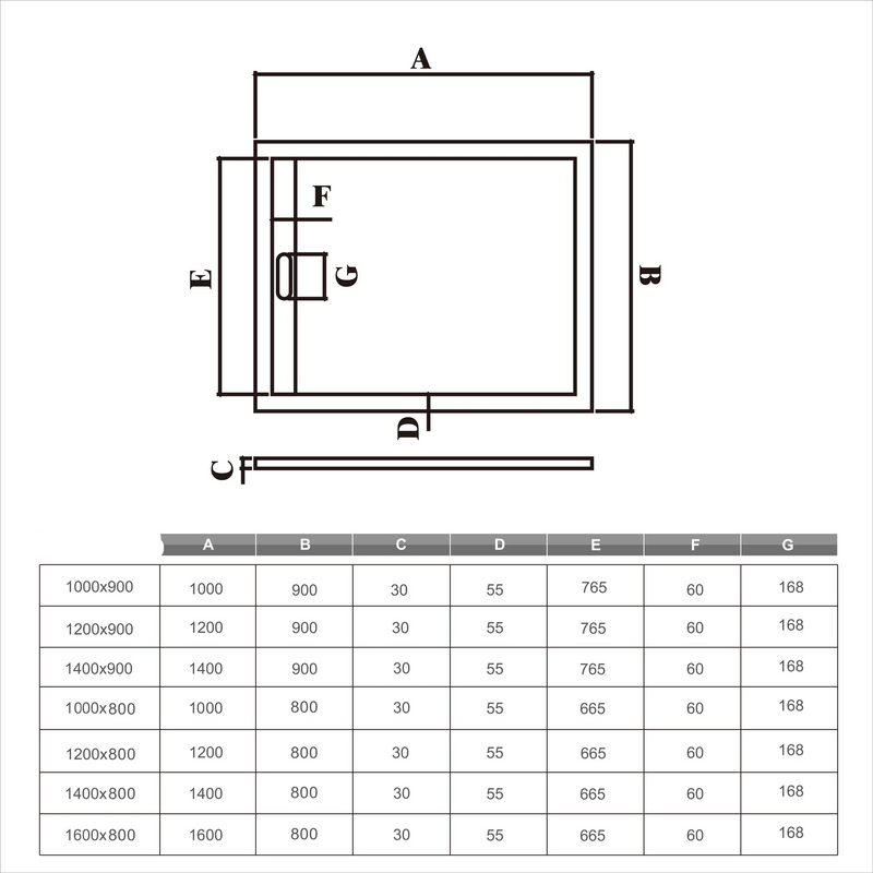 AICA shower enclosure shower door