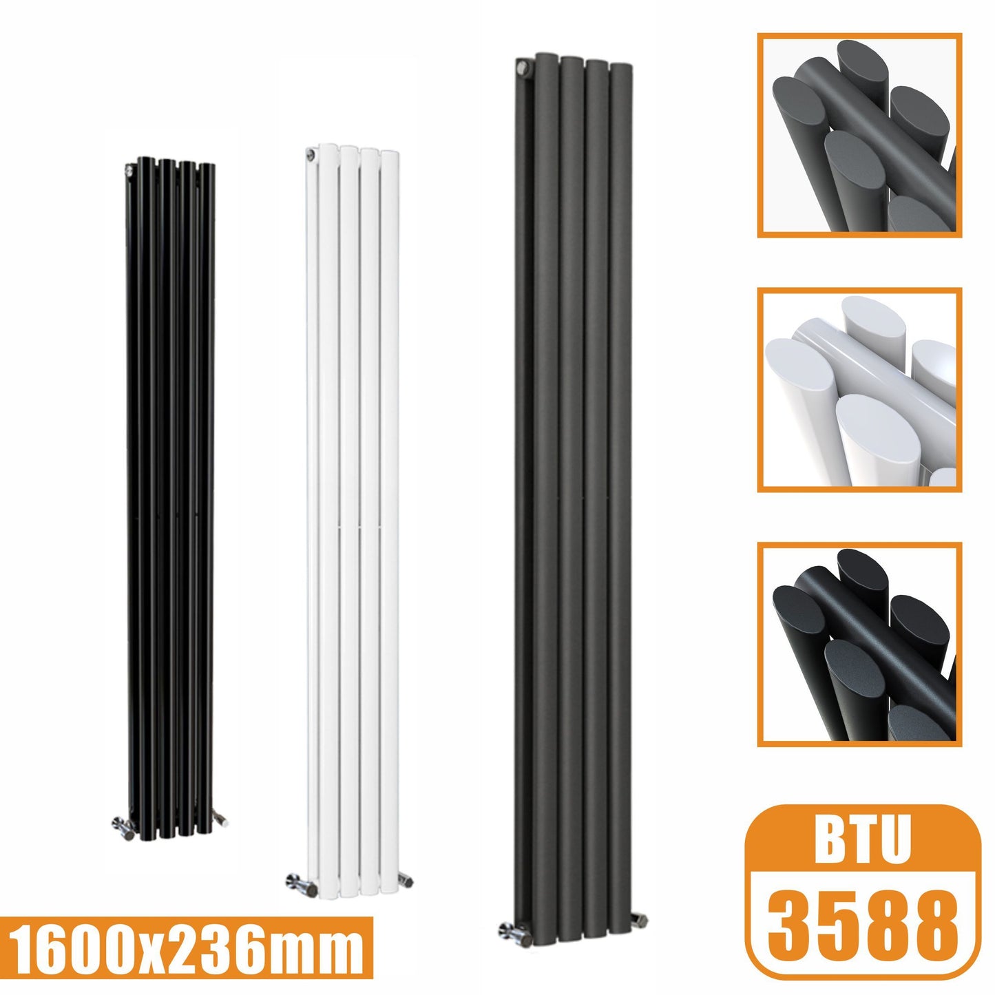 1600x236 vertical,oval column,radiators AICA rads
