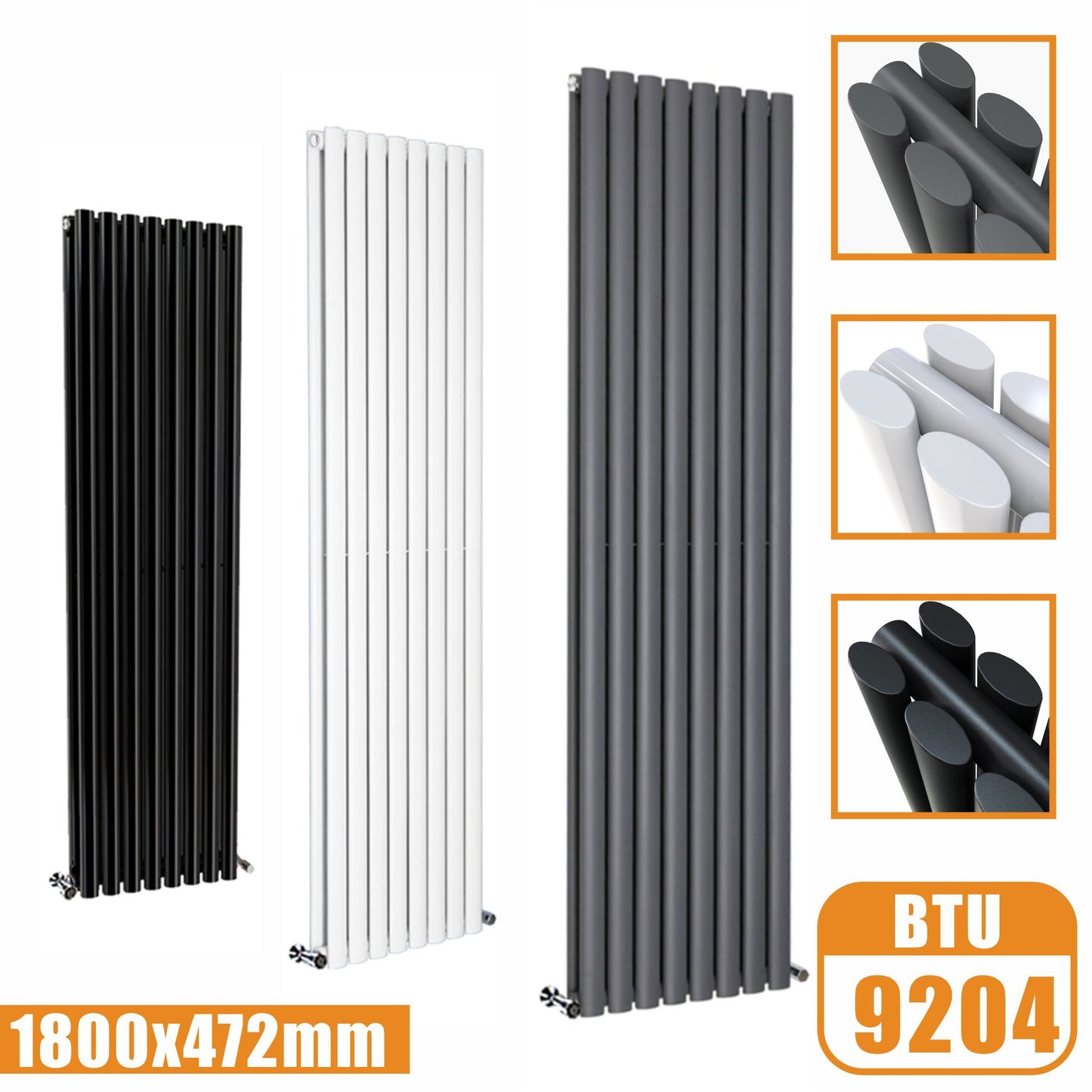 1800x472 vertical,oval column,radiators AICA rads