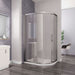 Bathroom 8mm NANO Glass,Chrome Offset Sliding Quadrant shower, AICA shower enclosure