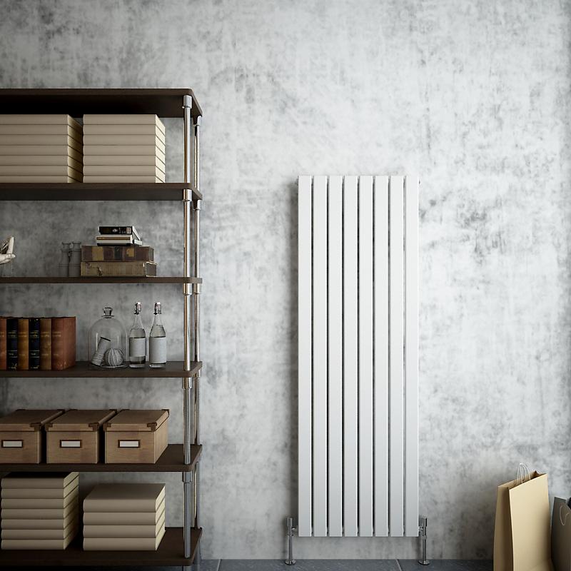 Tall Vertical Flat Panel Anthracite & White & Black Central Heating Ra