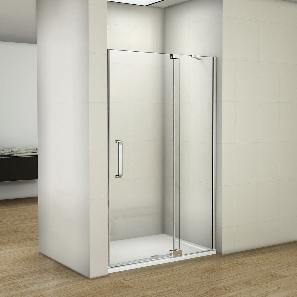 Frameless Pivot Shower 195cm Bathroom Door 8mm NANO Glass