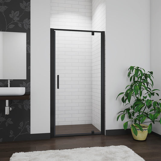 Black Pivot Shower, door, AICA shower enclosure 760,800,900 Tempered Glass, Screen