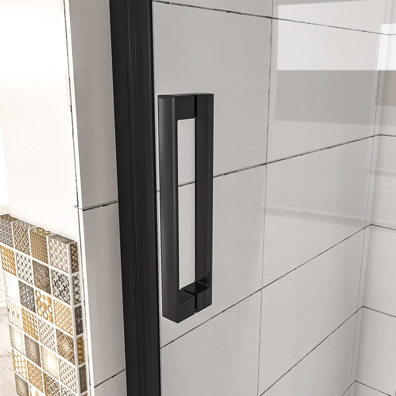 Black Pivot Shower Door 6mm Easy Clean Glass Shower Enclosure