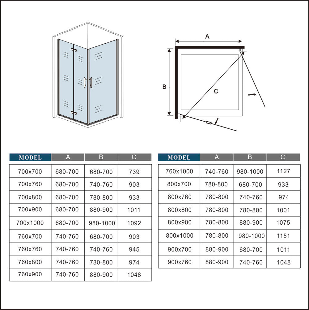 AICA shower enclosure shower door