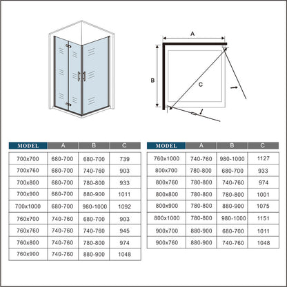 AICA shower enclosure shower door